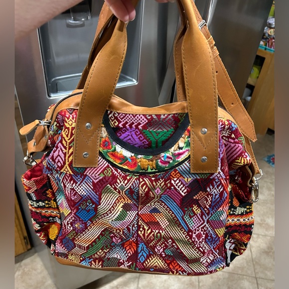Nena & Co. Handbags - Nena & Co one of a kind convertible day bag Guatemala Huipil